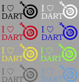 Aufkleber I love Dart